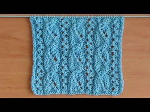 Нарядный ажурный узор спицами для кардигана, жилета, туники. Нарядный ажурный узор спицами для кардигана, жилета, туники.