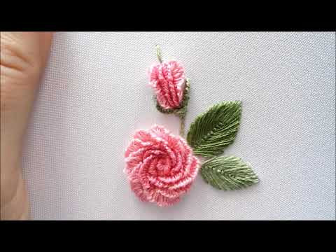 МК. Вышивка бутона розы. Способ 3. Rose bud embroidery. Method 3. МК. Вышивка бутона розы. Способ 3. Rose bud embroidery. Method 3.