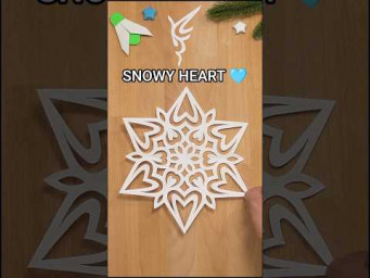 SNOWY HEART SNOWFLAKE ❄️ | EASY CHRISTMAS DIY PAPERCRAFT | INCL ART #diy
