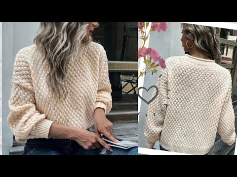 УЮТНЫЙ ДЖЕМПЕР НА КАЖДЫЙ ДЕНЬ объёмным узором // Мастер класс УЮТНЫЙ ДЖЕМПЕР НА КАЖДЫЙ ДЕНЬ объёмным узором // Мастер класс