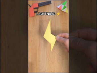 INCL ART  DIY LIGHTNING ORIGAMI TUTORIAL | HOW TO MAKE PAPER THUNDER SIMPLE PROJECT