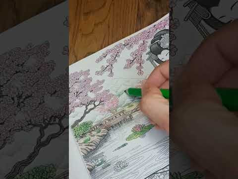 Coloring that Geisha in the garden was really relaxing.