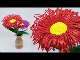 Decoration Ideas With Foam Paper Flower | Handmade Flower | Flower Making By Origami Art & Crafts