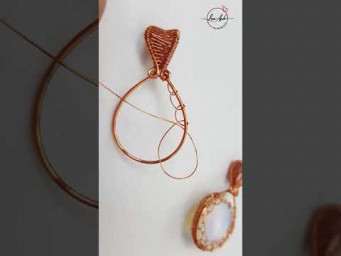 #shortsvideo | Pendant inspired by sea waves with half round cabochon  #craft #diy