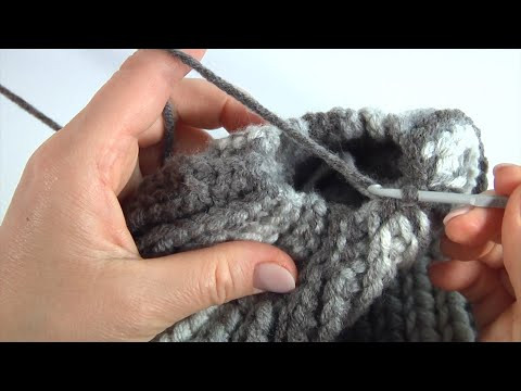 Быстро и Просто! Уютная Шапка крючком/Узор-Резинка, поперечное вязание крючком/Подробный МК Быстро и Просто! Уютная Шапка крючком/Узор-Резинка, поперечное вязание крючком/Подробный МК