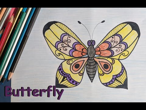 Как нарисовать бабочку | How to Draw a Butterfly | Easy Drawings Как нарисовать бабочку | How to Draw a Butterfly | Easy Drawings
