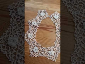 Воротник из мотивов какой лучше. #crochet #knitting #fashion #shotrs