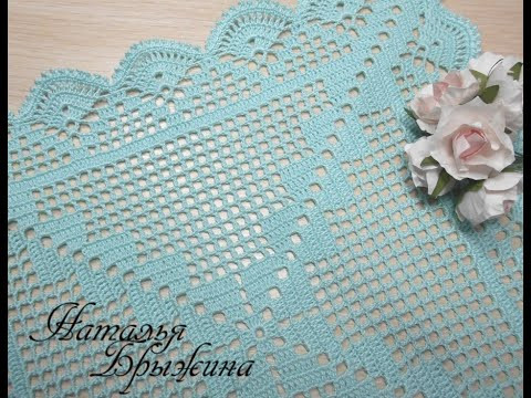Ажурная квадратная салфетка. МК для новичков. Ажурная квадратная салфетка. МК для новичков.