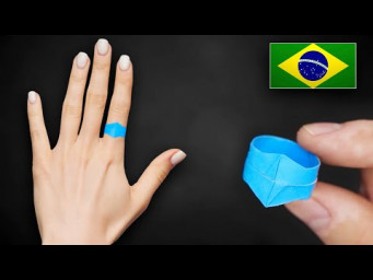 Origami de Anel F&aacute;cil - Instru&ccedil;&otilde;es em Portugu&ecirc;s BR