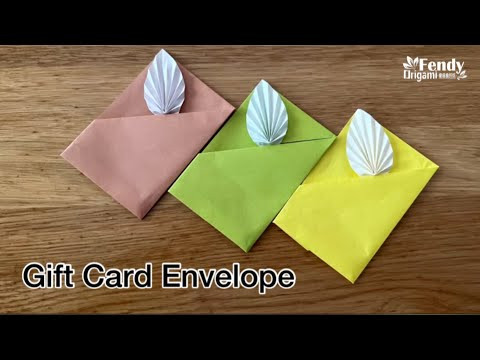 Origami Gift Card Envelope Origami Gift Card Envelope