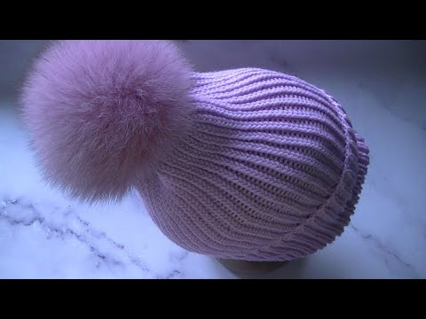 ВЯЖЕМ ШАПКУ УЗОРОМ "ХЛЕБНЫЙ КОЛОС" СПИЦАМИ. ВЯЖЕМ ШАПКУ УЗОРОМ "ХЛЕБНЫЙ КОЛОС" СПИЦАМИ.