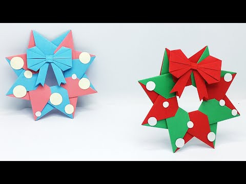 Simple and easy Origami Christmas Wreath