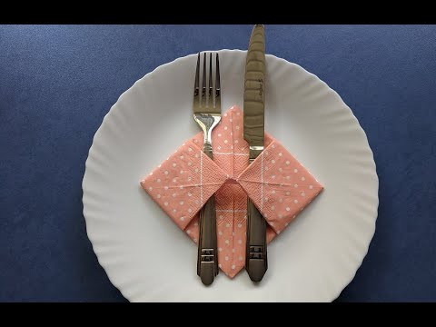 Как красиво сложить салфетки на праздничный стол | Napkin folding tutorial Как красиво сложить салфетки на праздничный стол | Napkin folding tutorial