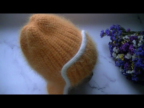 БОМБИЧЕСКАЯ ШАПКА - УШАНКА ПОЛУПАТЕНТНОЙ РЕЗИНКОЙ ИЗ ПРЯЖИ ПУХ НОРКИ. БОМБИЧЕСКАЯ ШАПКА - УШАНКА ПОЛУПАТЕНТНОЙ РЕЗИНКОЙ ИЗ ПРЯЖИ ПУХ НОРКИ.