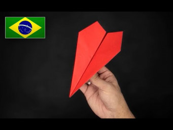 Como fazer um Avi&atilde;o de Papel que voa muito bem! - Modelo 1