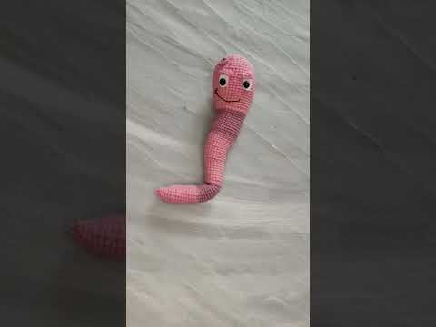 Worm crochet toys, crochet for beginners, easy crochet toy, amigurumi snake Worm crochet toys, crochet for beginners, easy crochet toy, amigurumi snake