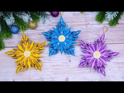 DIY Snowflakes Star❄️Christmas Decoration Ideas at Home DIY Snowflakes Star❄️Christmas Decoration Ideas at Home