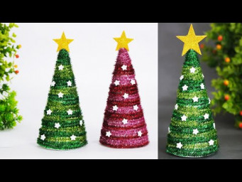 Christmas Tree Making Idea with Chenille Stems