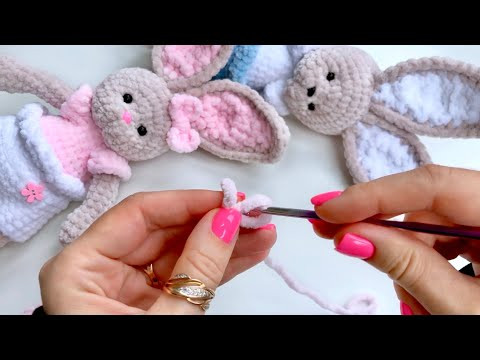 Кролик крючком из плюшевой пряжи Кролик крючком из плюшевой пряжи