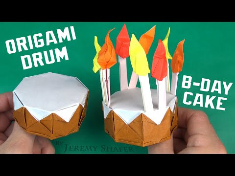 Origami Drum Cake Origami Drum Cake