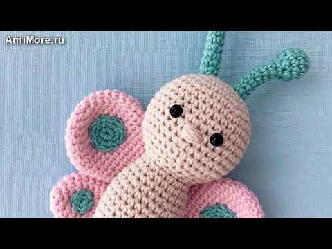 Амигуруми: схема Бабочка. Игрушки вязаные крючком - Free crochet patterns. Амигуруми: схема Бабочка. Игрушки вязаные крючком - Free crochet patterns.