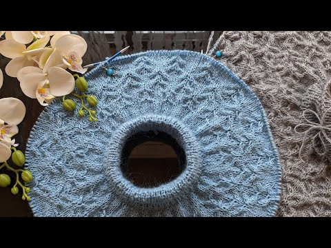 Светр (сукня) з круглою кокеткою. Частина 3. Кругла кокетка 32-56 ряди.