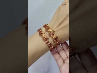 Wavy bangle, rings and ear cuff  - Free tutorial video link above the title  #shortsvideo #handmade
