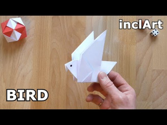 EASY AND FAST WAY TO MAKE ORIGAMI BIRD | HOW TO FOLD A PAPER BIRD INCLART