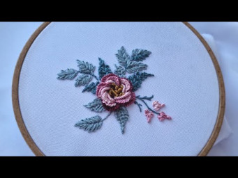 Rose Spiral Flower Embroidery for Beginners