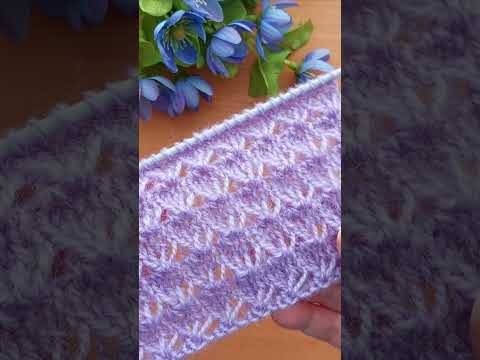 Легкий и красивый узор спицами для кофточки , туники .