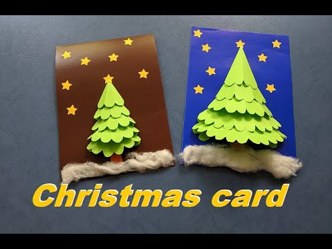 Новогодняя открытка своими руками из бумаги | Christmas tree from paper Новогодняя открытка своими руками из бумаги | Christmas tree from paper