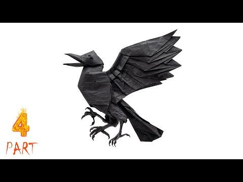 Origami Yatagarasu tutorial (Satoshi kamiya) part 4 折り紙 八咫烏 Crow Cuervo Origami Yatagarasu tutorial (Satoshi kamiya) part 4 折り紙 八咫烏 Crow Cuervo