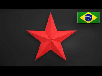 Como Fazer uma Linda Estrela de Papel 3D - Vers&atilde;o 2