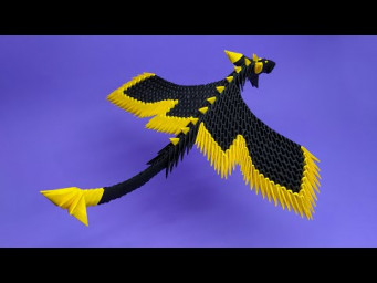 How to make a 3D origami Flying Dragon