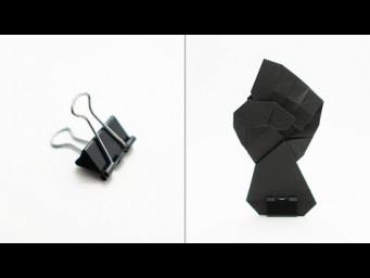 Binder clip stand for flat origami - Origami Tip #9