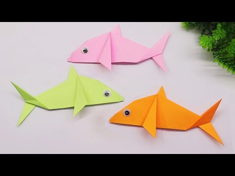 How To Make Paper Fish For Kids - Preschool Craft Ideas - Easy Origami Fish Paper Craft Easy How To Make Paper Fish For Kids - Preschool Craft Ideas - Easy Origami Fish Paper Craft Easy