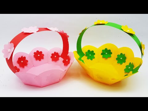 How To Make Paper Flower Basket How To Make Paper Flower Basket
