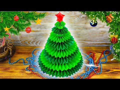 ЁЛКА из бумаги своими руками. Новогодние поделки / DIY paper Сhristmas tree / Сhristmas crafts