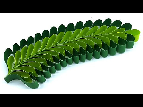 How To Make Paper Leaf | Decorative Leaves Making | Easy DIY Leaves Making Instructions Step By Step