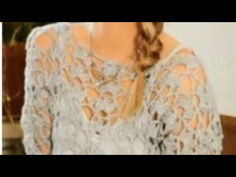 Узор крючком для женского джемпера - Crochet pattern for women sweater