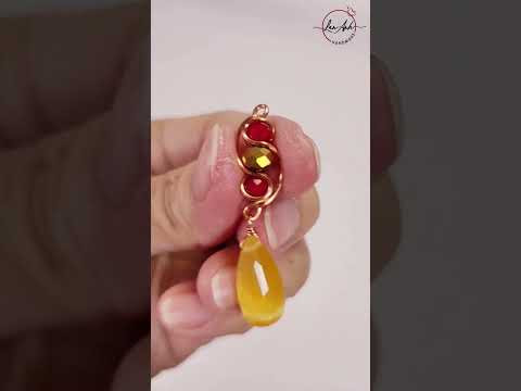 Making simple earrings at home with copper wire and crystal beads #shortsvideo #handmade #diy Making simple earrings at home with copper wire and crystal beads #shortsvideo #handmade #diy