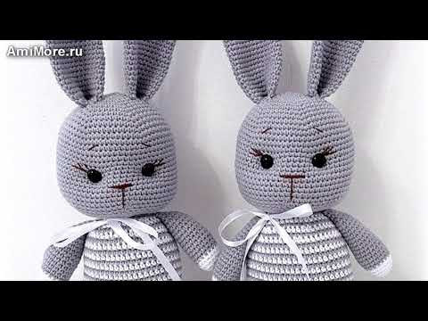 Амигуруми: схема Зайчик в полосочку. Игрушки вязаные крючком - Free crochet patterns.