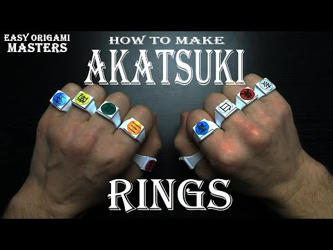 How to make Akatsuki rings from paper. Origami Akatsuki Ring How to make Akatsuki rings from paper. Origami Akatsuki Ring