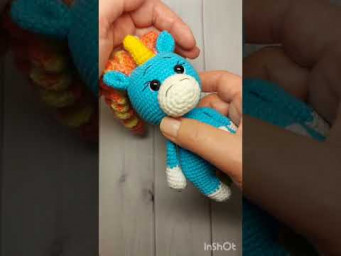 Готова ОЧАРОВАТЕЛЬНАЯ голубая единорожка крючком✨️