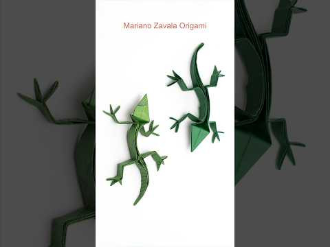 Origami Lizard #shorts Origami Lizard #shorts