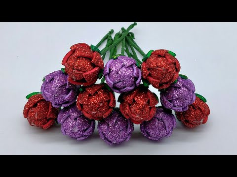 Flower making with paper easy and beautiful - Home decorating ideas paper craft - Craft ideas DIY Flower making with paper easy and beautiful - Home decorating ideas paper craft - Craft ideas DIY