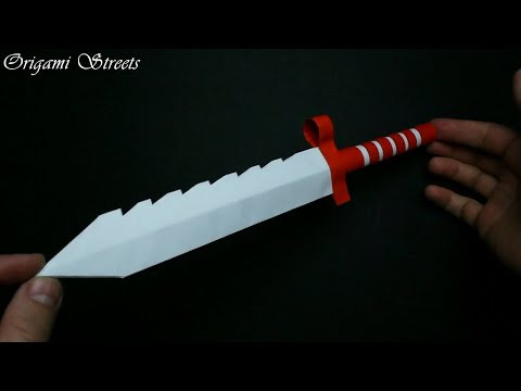 How to make a knife out of paper. Paper Weapons How to make a knife out of paper. Paper Weapons