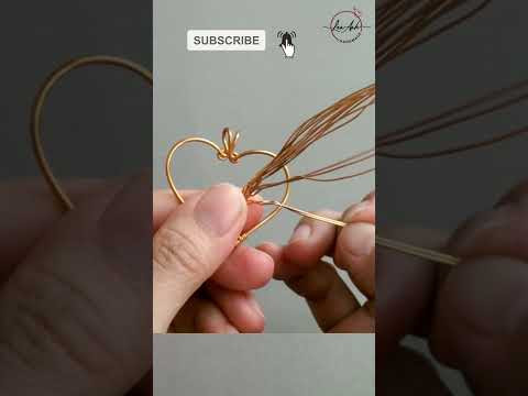 Making pendant "Tree of life with moon" in heart with opalite no holes  #shortsvideo #diy