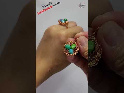 Bird's Nest - Free tutorial video link above the title  #shortsvideo #jewelry #wireworks