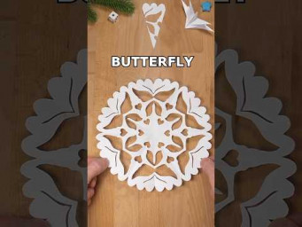 HOW TO CUT A BUTTERFLY SNOWFLAKE OUT OF PAPER ❄ INCLART